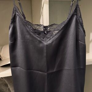 Abercrombie & Fitch Gray Satin Chemise